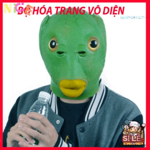 Mặt Nạ Silicon Ếch Xanh Dễ Thương - Phụ Kiện Hóa Trang Người Lớn Phong Cách Hacker cho Tiệc Halloween và Sinh Nhật