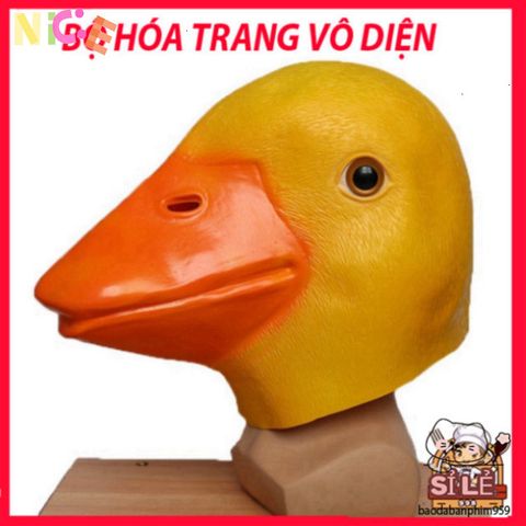 Mặt nạ VỊT VÀNG DUCK - Phụ kiện hóa trang độc đáo cho Halloween, Trung Thu, và video TikTok vui nhộn cho người lớn và trẻ em.