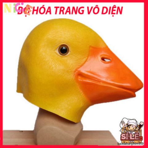 Mặt nạ VỊT VÀNG DUCK - Phụ kiện hóa trang độc đáo cho Halloween, Trung Thu, và video TikTok vui nhộn cho người lớn và trẻ em.