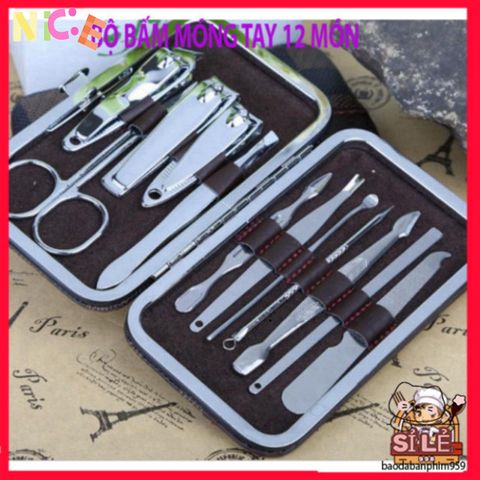 Bộ Dụng Cụ Làm Móng Tay 12 Món Sang Trọng - Tiện Lợi Chăm Sóc Móng Tại Nhà - Quà Tặng Ý Nghĩa Cho Bạn Bè