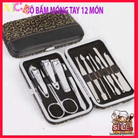 Bộ Dụng Cụ Làm Móng Tay 12 Món Sang Trọng - Tiện Lợi Chăm Sóc Móng Tại Nhà - Quà Tặng Ý Nghĩa Cho Bạn Bè