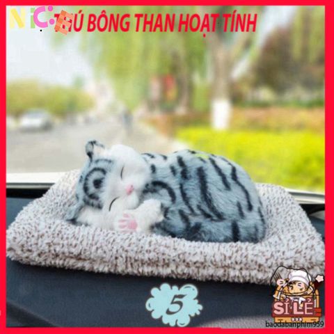 Kính Chào Mèo Bông Khử Mùi Than Hoạt Tính - Phụ Kiện Trang Trí Dễ Thương Cho Xe Ô Tô và Văn Phòng, An Toàn Cho Gia Đình