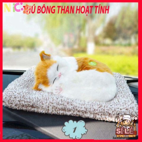 Kính Chào Mèo Bông Khử Mùi Than Hoạt Tính - Phụ Kiện Trang Trí Dễ Thương Cho Xe Ô Tô và Văn Phòng, An Toàn Cho Gia Đình