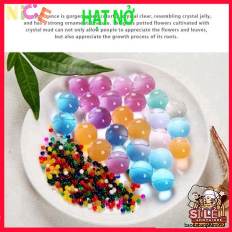 Bộ 24 Gói Hạt Nở Tinh Thể - Đồ Trang Trí Cây Cảnh & Phụ Kiện Slime Sáng Tạo Cho Không Gian Sống Sinh Động