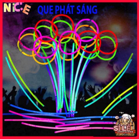 Combo Que Phát Sáng 20 Chiếc Kèm 100 Đầu Nối - Tạo Hình Vòng Đeo Tay Dạ Quang Vui Nhộn Cho Tiệc Tùng, Hoạt Động Ban Đêm