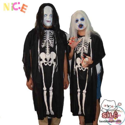 Bộ trang phục Halloween Xương và Mặt Nạ Đầu Lâu - Thời trang ma quái độc đáo cho lễ hội và tiệc hóa trang