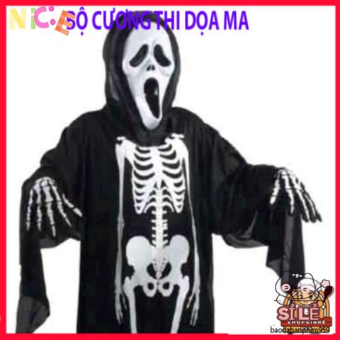 Bộ trang phục Halloween Xương và Mặt Nạ Đầu Lâu - Thời trang ma quái độc đáo cho lễ hội và tiệc hóa trang