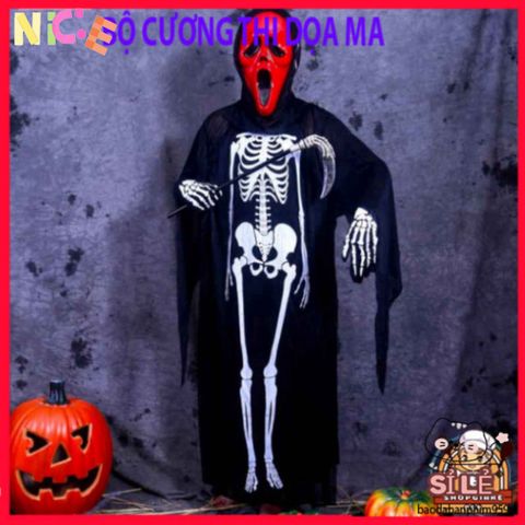 Bộ trang phục Halloween Xương và Mặt Nạ Đầu Lâu - Thời trang ma quái độc đáo cho lễ hội và tiệc hóa trang