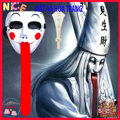 Mặt Nạ MA Tử Thi Lưỡi Dài Đỏ - Hóa Trang Halloween Độc Đáo, Thích Hợp Cho Video TikTok & Các Sự Kiện Giải Trí
