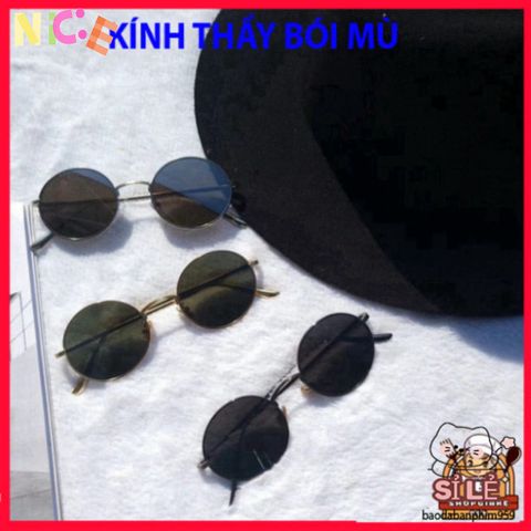 Kính Mát Gọng Tròn Retro Nobita - UV400 Chống Tia UV, Thời Trang Cho Cả Nam Nữ, Phong Cách Độc Đáo