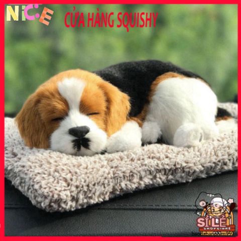 Thú Bông Than Hoạt Tính Khử Mùi - Phụ Kiện Dễ Thương Trang Trí Taplo Xe Ô Tô - Hình Chó Husky, Mèo Trắng, Beagle