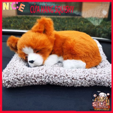 Thú Bông Than Hoạt Tính Khử Mùi - Phụ Kiện Dễ Thương Trang Trí Taplo Xe Ô Tô - Hình Chó Husky, Mèo Trắng, Beagle