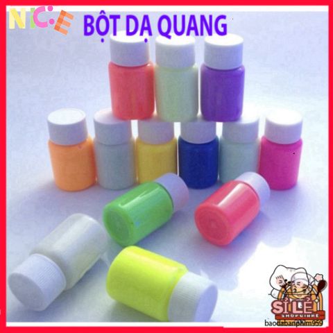 Bột Dạ Quang Siêu Sáng 20g - Nghệ Thuật DIY, Trang Trí Halloween, An Toàn, Nhiều Màu Sắc, Hiệu Quả Phát Sáng Trong Bóng Tối