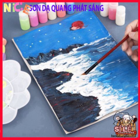 Sơn Dạ Quang Acrylic 20g - Màu Sắc Sáng Tạo DIY Phát Quang Trong Đêm, An Toàn Cho Trẻ Em, Vẽ Tranh & Trang Trí Quần Áo