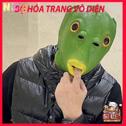 Mặt Nạ Hài Hước Hình Người Cá Xanh - Phụ Kiện Tiệc Tùng Độc Đáo, Quà Tặng Cho Tín Đồ Yêu Thiên Nhiên