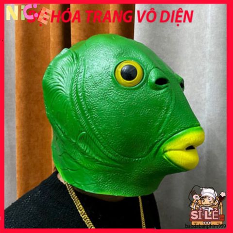 Mặt Nạ Hài Hước Hình Người Cá Xanh - Phụ Kiện Tiệc Tùng Độc Đáo, Quà Tặng Cho Tín Đồ Yêu Thiên Nhiên