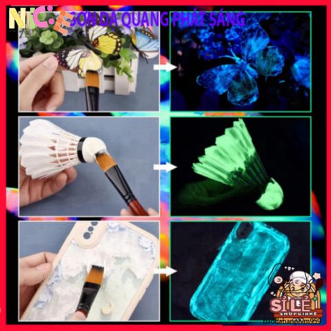 Bột Dạ Quang Siêu Sáng 10g - Tạo Hiệu Ứng Ánh Sáng Lung Linh Trong Bóng Tối, 12 Màu Sắc Đẹp Mắt, Trang Trí Sáng Tạo, Nghệ Thuật Vui Nhộn