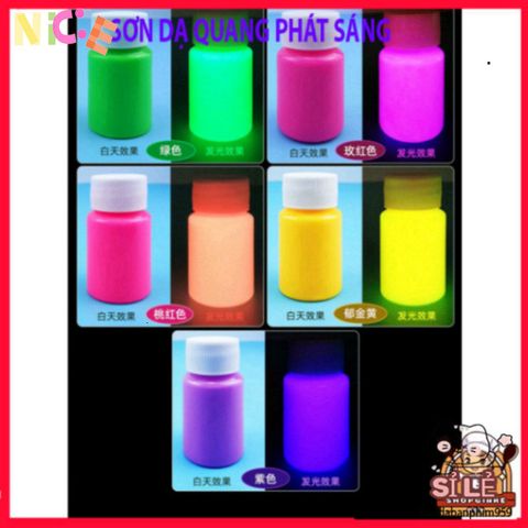 Sơn Dạ Quang Đa Sắc 15g - Sơn An Toàn Cho Nghệ Thuật Phát Sáng Trong Bóng Tối, Lý Tưởng Cho Trang Trí và Sáng Tạo