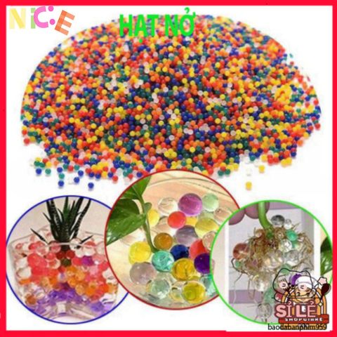 Bộ 100 Hạt Nở Slime Màu Sắc - Trang Trí Cây Cảnh Độc Đáo Không Cần Đất, Hoa Tươi Lấp Lánh Cho Không Gian Sống Lung Linh
