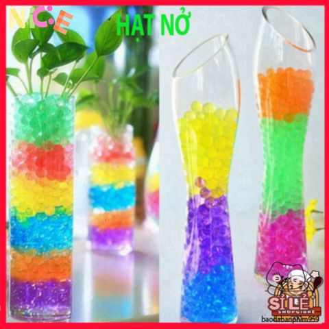 Bộ 100 Hạt Nở Slime Màu Sắc - Trang Trí Cây Cảnh Độc Đáo Không Cần Đất, Hoa Tươi Lấp Lánh Cho Không Gian Sống Lung Linh