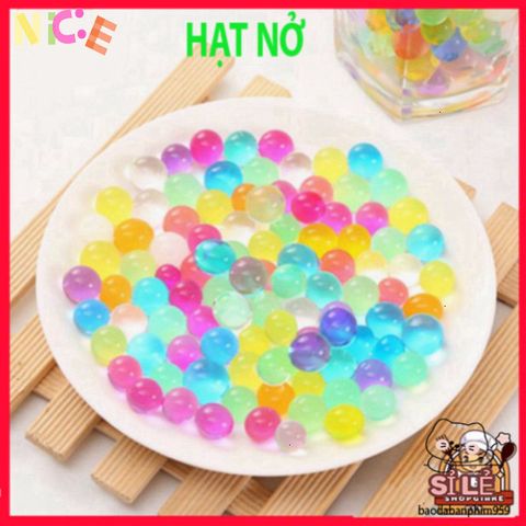 Bộ 100 Hạt Nở Slime Màu Sắc - Trang Trí Cây Cảnh Độc Đáo Không Cần Đất, Hoa Tươi Lấp Lánh Cho Không Gian Sống Lung Linh