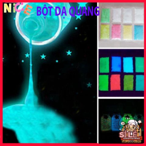 Bột màu huỳnh quang 10g - Sáng tạo nghệ thuật đa sắc màu an toàn cho giấy, gốm, DIY, trang trí, graffiti