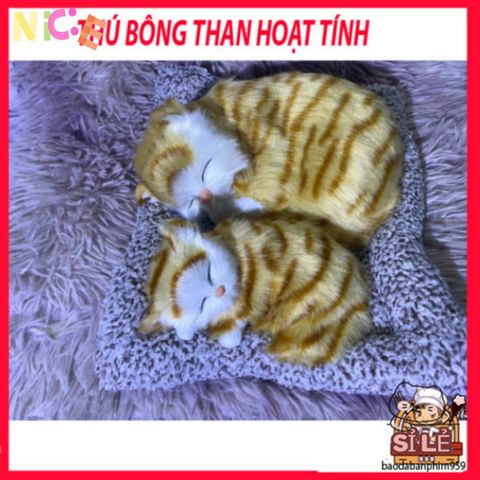Bộ Đôi Mèo Dễ Thương - Thú Bông Khử Mùi Ô Tô, Lọc Không Khí Than Hoạt Tính, Phụ Kiện Trang Trí Xe Hơi