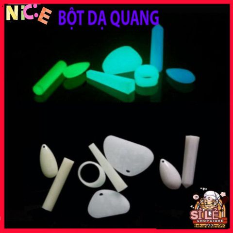 Bột Màu Dạ Quang 12 Màu - Hũ Phát Sáng Trong Bóng Tối Cho Trang Trí Resin và Nghệ Thuật Thủ Công