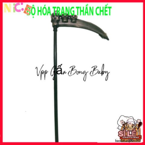 Bộ Trang Phục Thần Chết Cho Trẻ Em - Áo Choàng, Mặt Nạ & Lưỡi Hái Halloween, Hóa Trang Độc Đáo Dành Cho Tiệc Ma Quái