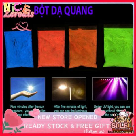 Bột Huỳnh Quang Zerodis 100g - An Toàn, Độc Đáo Cho Nghệ Thuật Trang Trí, Hiệu Ứng Sáng Rực Trong Bóng Tối
