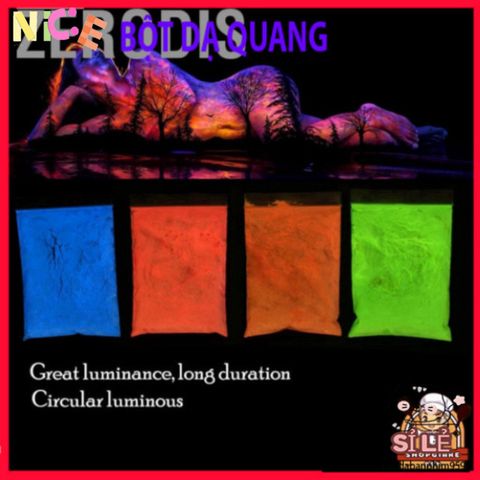 Bột Huỳnh Quang Zerodis 100g - An Toàn, Độc Đáo Cho Nghệ Thuật Trang Trí, Hiệu Ứng Sáng Rực Trong Bóng Tối