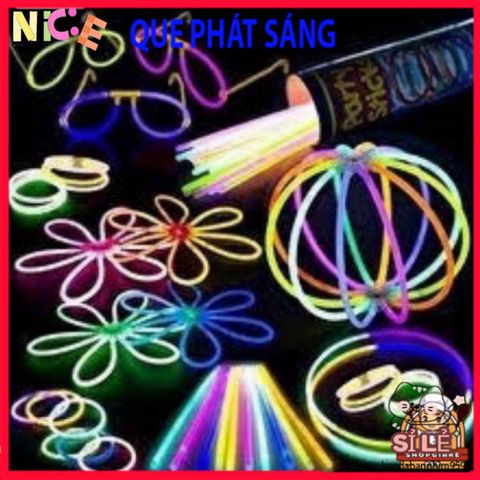 Bộ 100 Que Thắp Sáng Dạ Quang Thông Minh Kèm Đầu Kết Nối - Trang Trí Tiệc Tùng, Lễ Hội, Quà Tặng Cho Trẻ Em