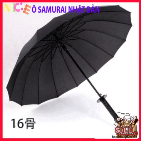 Ô Dù Katana Samurai Đen - Phong Cách Nhật Bản Chống Nắng Mưa, Phụ Kiện Thời Trang Độc Đáo Cho Fan Kiếm Hiệp