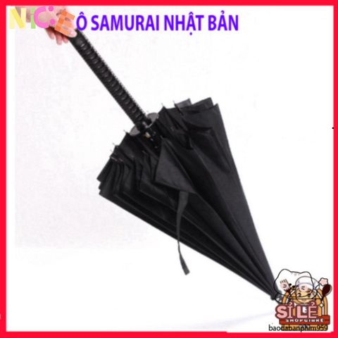 Ô Dù Katana Samurai Đen - Phong Cách Nhật Bản Chống Nắng Mưa, Phụ Kiện Thời Trang Độc Đáo Cho Fan Kiếm Hiệp