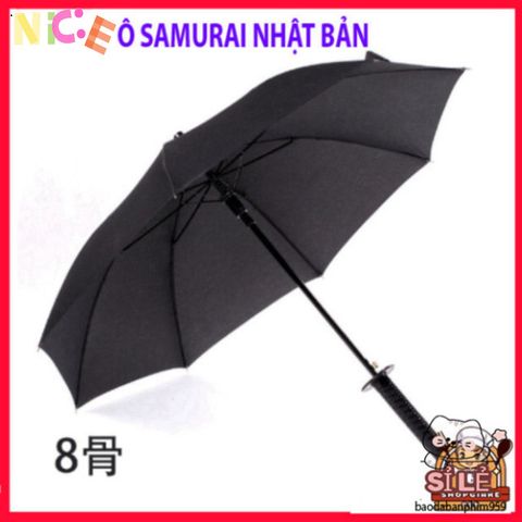 Ô Dù Katana Samurai Đen - Phong Cách Nhật Bản Chống Nắng Mưa, Phụ Kiện Thời Trang Độc Đáo Cho Fan Kiếm Hiệp