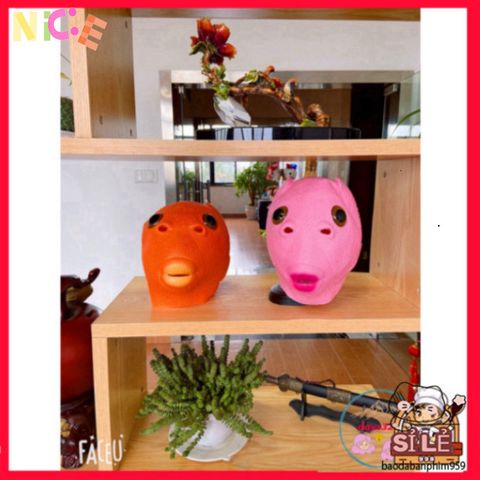 Mặt Nạ Cá HỒNG Silicone Người Lớn - Hoá Trang Halloween Độc Đáo, Phù Hợp Cho TikTok & Tiệc Tùng
