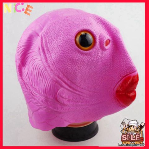 Mặt Nạ Cá HỒNG Silicone Người Lớn - Hoá Trang Halloween Độc Đáo, Phù Hợp Cho TikTok & Tiệc Tùng