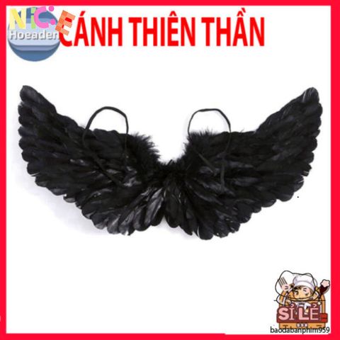 Bộ trang phục lông vũ cánh cục cưng đen trắng - Cosplay cho trẻ và người lớn, quà tặng sinh nhật độc đáo và thời trang