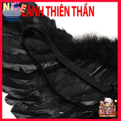 Bộ trang phục lông vũ cánh cục cưng đen trắng - Cosplay cho trẻ và người lớn, quà tặng sinh nhật độc đáo và thời trang