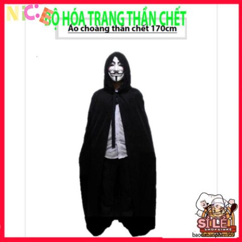 Áo Choàng Ma Cà Rồng Halloween Đỏ Đen Cao Cấp - Thiết Kế Tử Thần Với Họa Tiết Xương Đầu Lâu, Thời Trang Dành Cho Cosplay Dịp Lễ