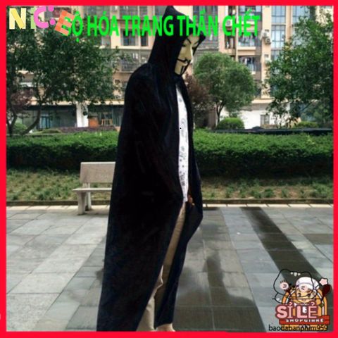 Áo Choàng Ma Cà Rồng Halloween Đỏ Đen Cao Cấp - Thiết Kế Tử Thần Với Họa Tiết Xương Đầu Lâu, Thời Trang Dành Cho Cosplay Dịp Lễ