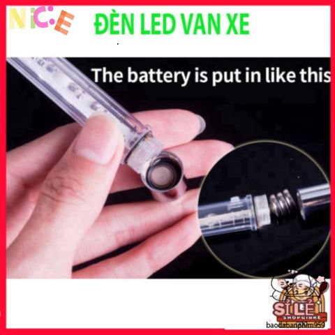 Đèn Vòi Chói LED Gắn Van Lốp Xe Đạp MTB - 5 Bóng Phát Sáng với 8 Chế Độ Ánh Sáng An Toàn Khi Di Chuyển Ban Đêm