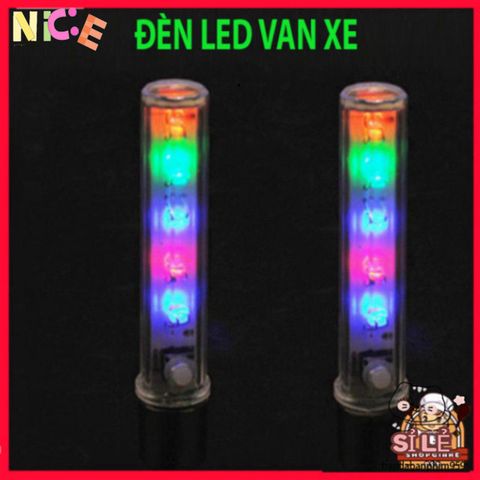 Đèn Vòi Chói LED Gắn Van Lốp Xe Đạp MTB - 5 Bóng Phát Sáng với 8 Chế Độ Ánh Sáng An Toàn Khi Di Chuyển Ban Đêm