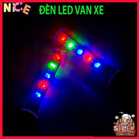 Đèn Vòi Chói LED Gắn Van Lốp Xe Đạp MTB - 5 Bóng Phát Sáng với 8 Chế Độ Ánh Sáng An Toàn Khi Di Chuyển Ban Đêm