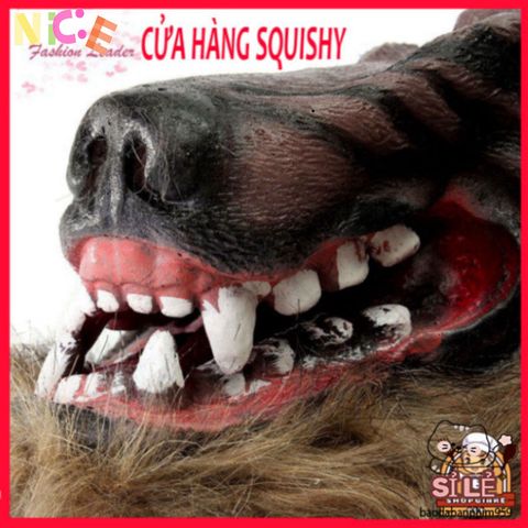 Mặt Nạ Nhập Vai Người Sói Cao Su Tự Nhiên - Phụ Kiện Halloween Chất Lượng Cao, Sống Động Và Ấn Tượng