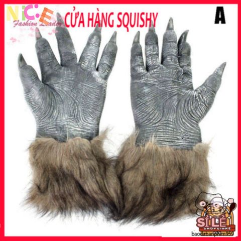Mặt Nạ Nhập Vai Người Sói Cao Su Tự Nhiên - Phụ Kiện Halloween Chất Lượng Cao, Sống Động Và Ấn Tượng