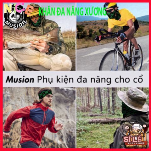 Khẩu Trang Musion Đa Năng - Chống Nắng UPF 30+, Thoáng Khí, Đeo Được 12 Cách Khác Nhau, Phong Cách Thể Thao Mới Nhất