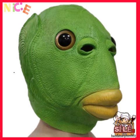 Mặt Nạ Hóa Trang Đầu Thú Silicone - Thiết Kế Quái Vật Cá Xanh, Hồng, Cam Dành Cho Tiệc Hóa Trang, Cosplay Thú Vị