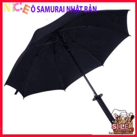 Dù Mưa Katana Nhật Bản 16 Nan - Ô Đen Thời Trang Bảo Vệ Chống Nắng Mưa, Phụ Kiện Độc Đáo và Chắc Chắn