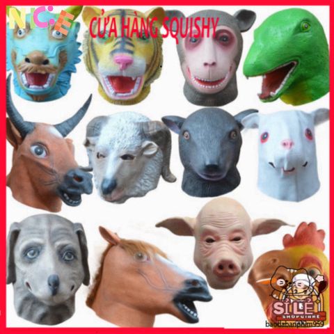 Mặt Nạ Chó Ngáo Husky - Phụ Kiện Hóa Trang Halloween, TikTok, Cosplay Sói Đáng Yêu, Latex Thân Thiện Môi Trường